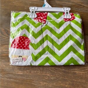 Green and Red Chevron Santa Blanket